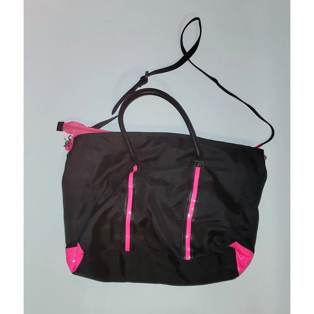 NWT IZOD Black and Hot Pink Tote Bag‎